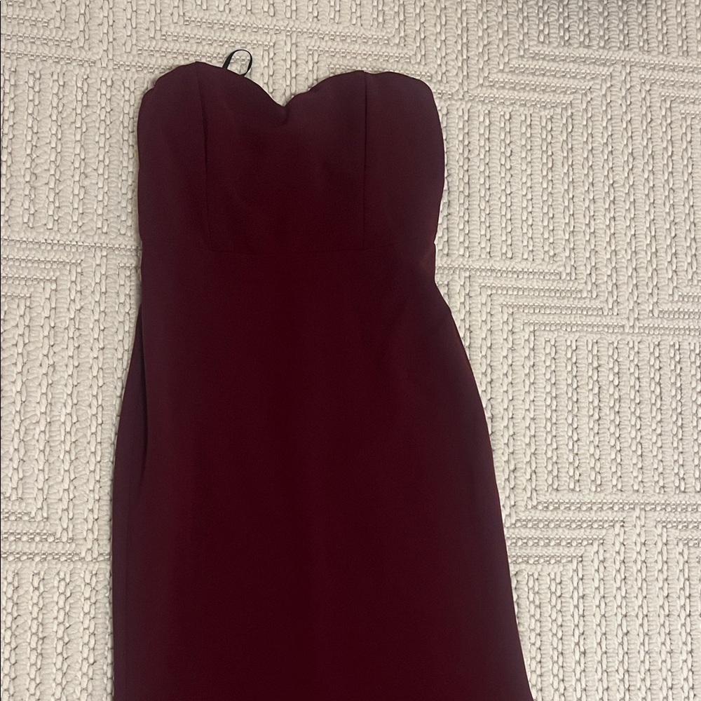 Lulu's Strapless Wine Dress